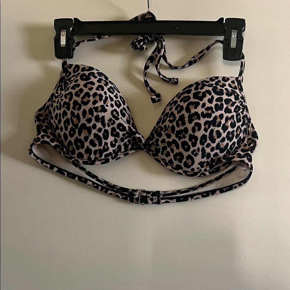 Leopard Print Bikini Top